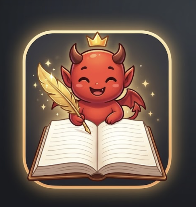 Inkubus, the writing demon mascot